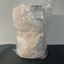 Barefoot Dreams Cozy Chic Dream Baby Receiving Blanket 30x30 Pink White NEW