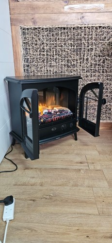 Dimplex Leckford Large Optiflame Electric Stove, Black Wood Burner R:6 - Picture 5 of 14