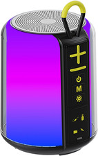 Portable Speaker with AUX/TF/USB Flash Drive Input, RGB Light, Wireless Bluetoot