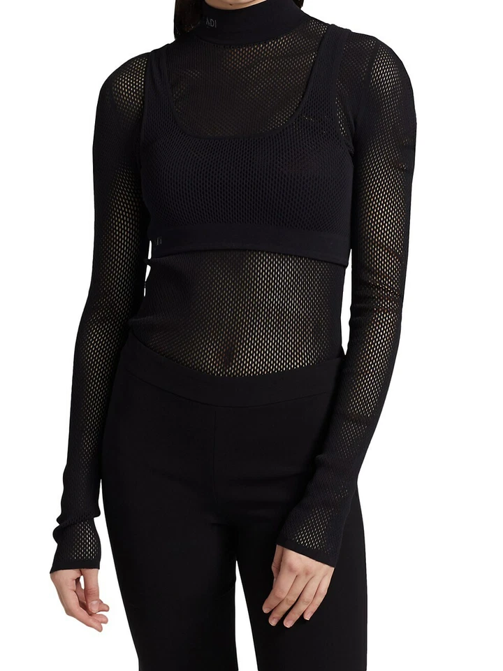 Body Fendi Micro Malla Negro Red con Sujetador L26905 Mujer Talla L Foto 2 de 4