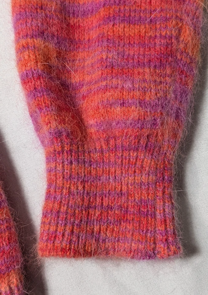 Suéter con Capucha MODA INTERNATIONAL Mezcla Cabello de Conejo Mujer Grande Naranja Marl Foto 4 de 4