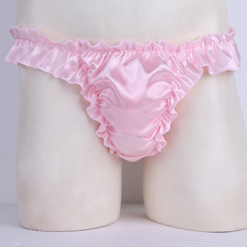 Para Hombres Brillante Satén Volantes Lencería Bloomer Ropa Interior Volantes Falda Sissy Bragas - Imagen 46 de 415