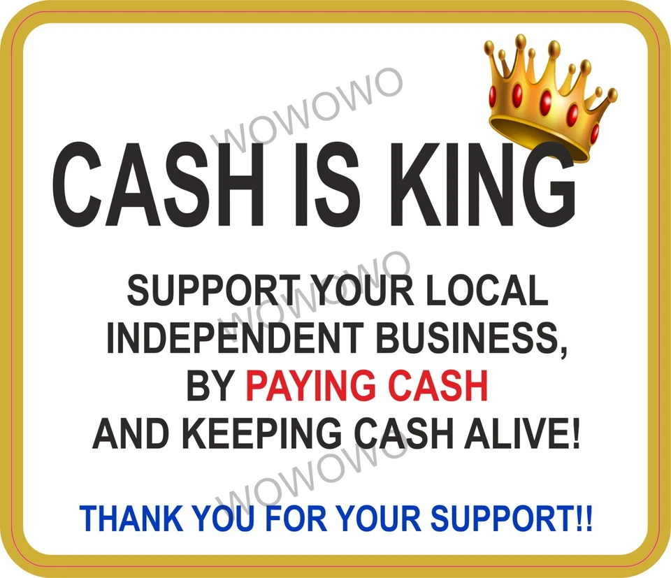 Ice Cream Van Sticker Cash is King Cash Payment Catering trailer decal cafeshopC