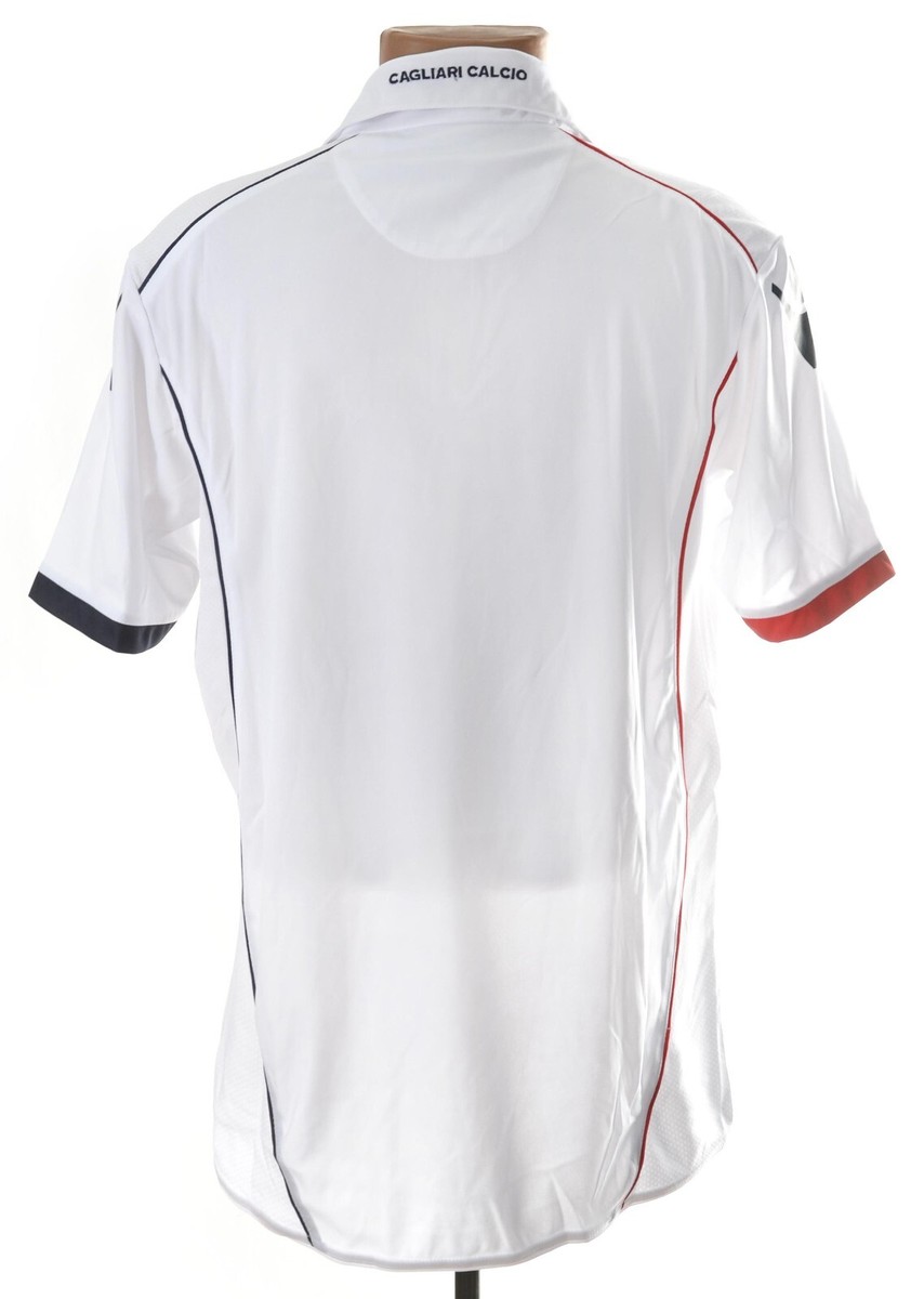 CAGLIARI CALCIO 2010/2011 AWAY FOOTBALL SHIRT MACRON SIZE M ADULT