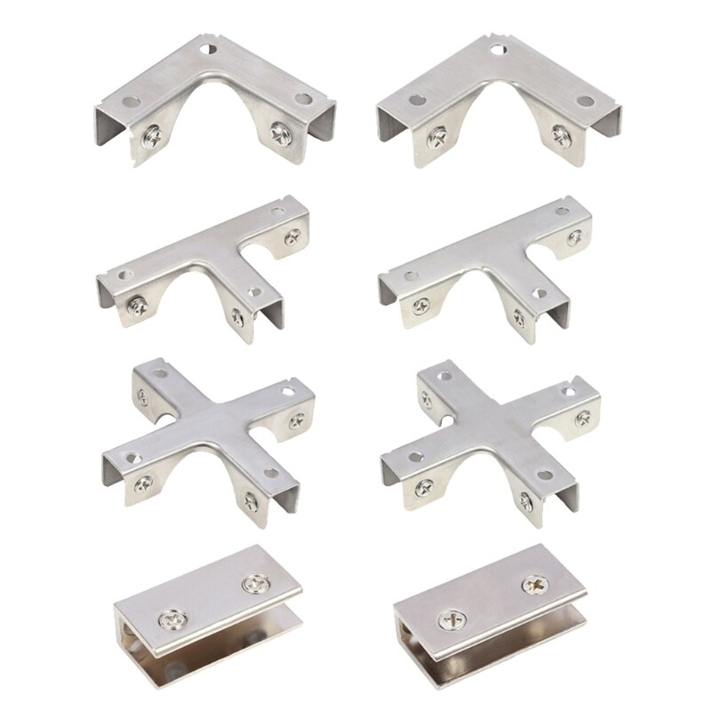 6pcs Glass Clip Holders for Aquariums Showcase Glass Connecting Clamps Set