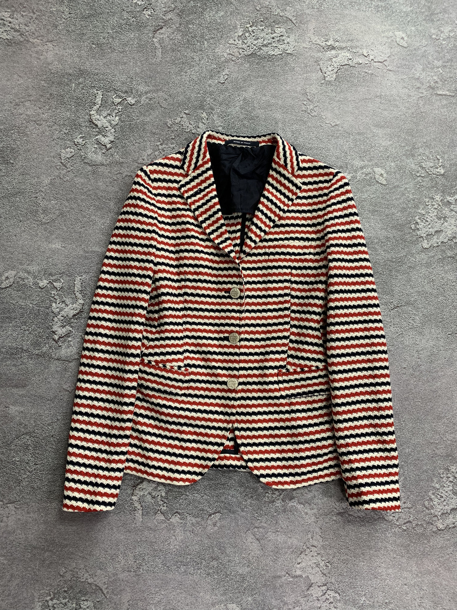 TAGLIATORE タリアトーレ LARS 42 Tagliatore Striped Women Cotton Blazer Size 42/M | eBay