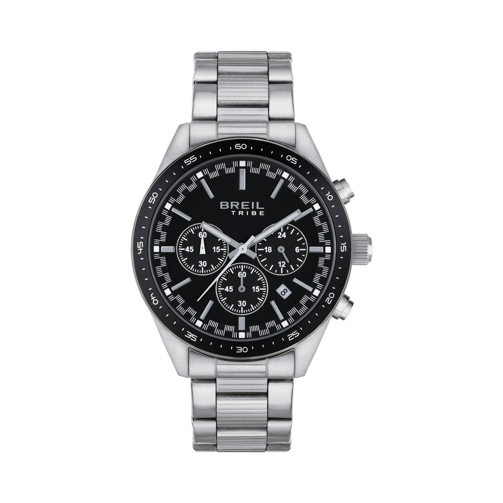 Мужские часы Breil Tribe Fast EW0570 с хронографом из черной стали, 42 мм, новые