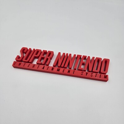 SNES Super Nintendo Entertainment System Logo 3D gedruckt Lerpo3D