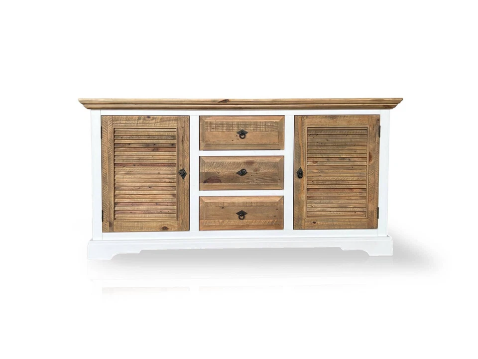 Sideboard Kommode Wohnzimmerschrank NOTTINGHAM I Recyceltes Altholz teilmassiv - Bild 2 von 4