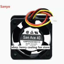 SANYO 109P0424H6D13 DC 24V 0.07A 40*40*20mm 3wire Fanuc system cooling fan