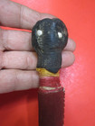 NATIVE HAND MADE KNIFE HORN HUMAN EFFIGY OLD AMERICAN? ANTIQUE ORIGINAL RARE FAC — photo 3