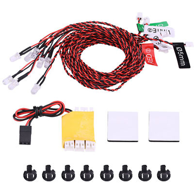 8 LED-Beleuchtungssystem-Kit Blinklichter Für RC-Flugzeug Hubschrauber