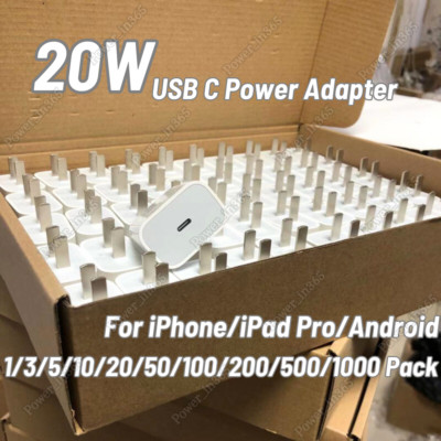 Wholesale Lot 20W USB-C Power Adapter Fast Charger For iPhone iPad Pro Samsung