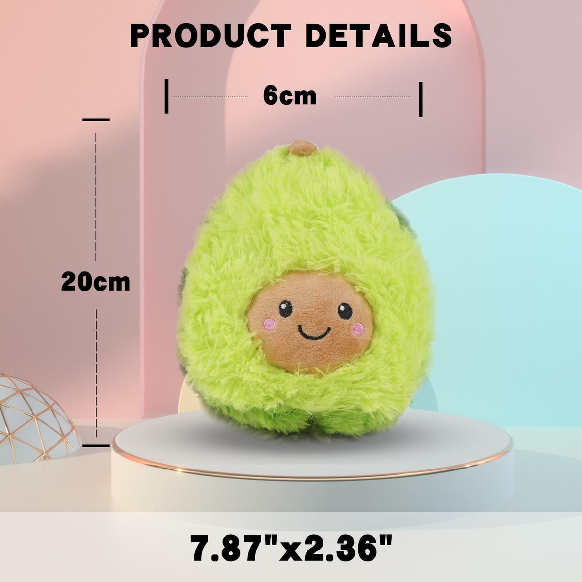 Avocado-Plüschtier / Kissen – Weiches Kuscheltier In 60 Cm, Perfekt Als Deko & Zum Knuddeln