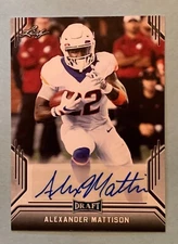 ALEXANDER MATTISON 2019 Leaf Minnesota Vikings Boise State Broncos AUTOGRAPH RC