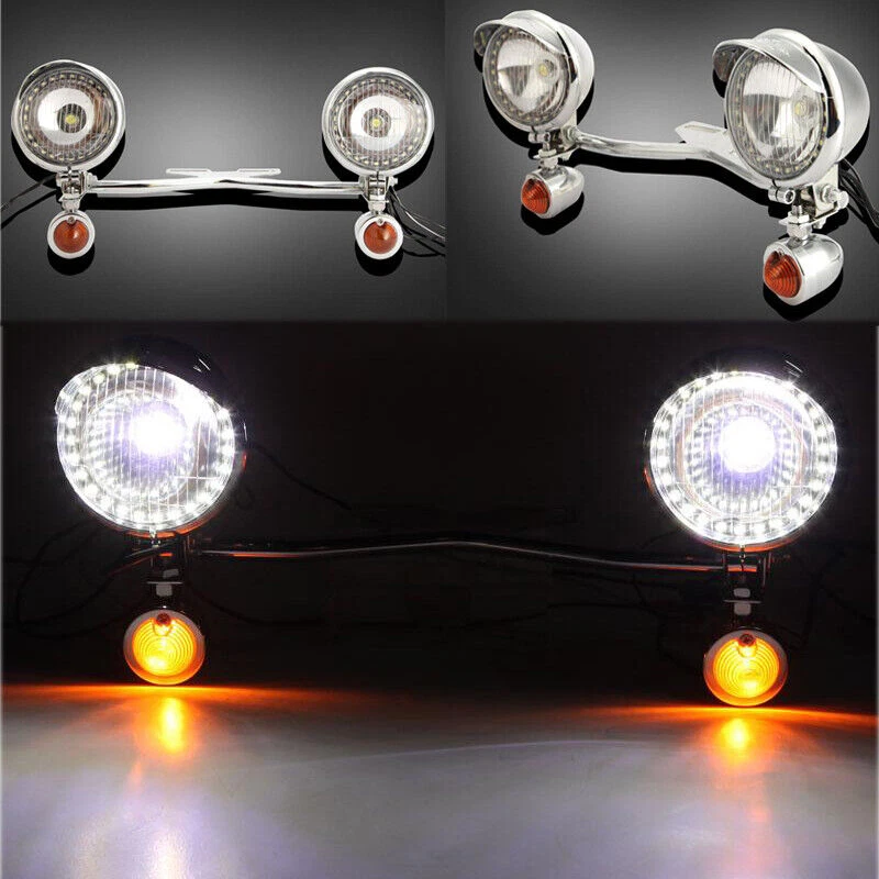 Barra de luz de señales de paso para Harley Davidson Softail estándar FXST/personalizado FXSTC Foto 4 de 4