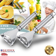 1PC-2PC Corn Cob Peeler Stainless Steel Thresher Stripper Remover Cutter Tool