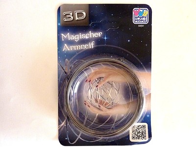 3D MAGISCHER ARMREIF RING MAGIC SPRING BANGLE SPHERO HOOP METALLSPIRALE OVP NEU