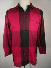 Beautiful Men's Medium Amplify Pink Plaid Long Sleeve Button Shirt GUC