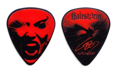 Halestorm Lzzy Hale Signatur Schwarz Gitarre Pick - 2022 Back From The