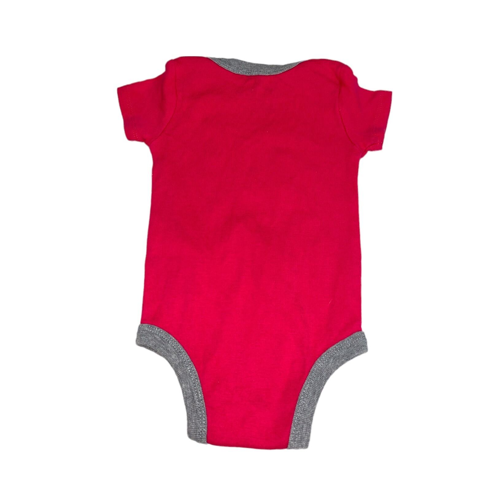 NIKE Swoosh Baby Romper 0 to 6 Months One Piece Red Bodysuit Logo Short