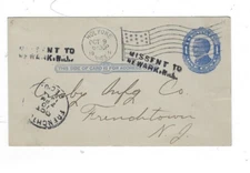 1911 Holyoke MA, UX22 Postal Card, Instructional, Missent to Newark NJ