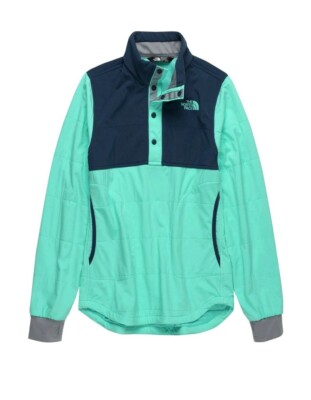 mint blue north face