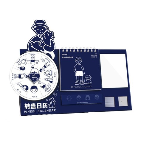 Multi Functional 2025 Calendar New Chiikawa Cartoon Desktop Calendar Office - Picture 17 of 20