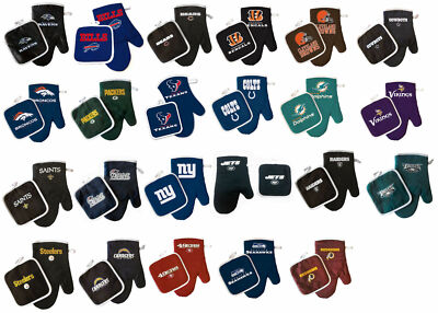 oven mitt pot holder set bbq tailgating NFL PICK YOUR TEAM tailgate barbecue