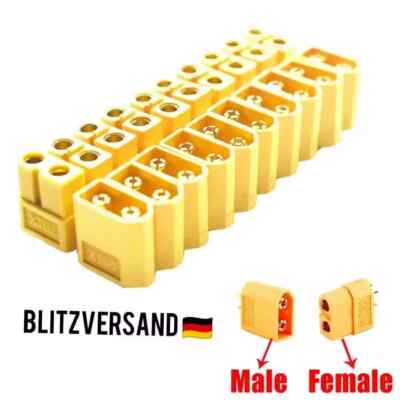 XT60 STECKER Buchse MALE Female Qualität Modellbau Adapter  Kabel Lipo 10 Paar