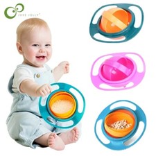 Gyro bowl no spill Feeding 360 Rotating Rotary Balance kids plastic Baby Bowl