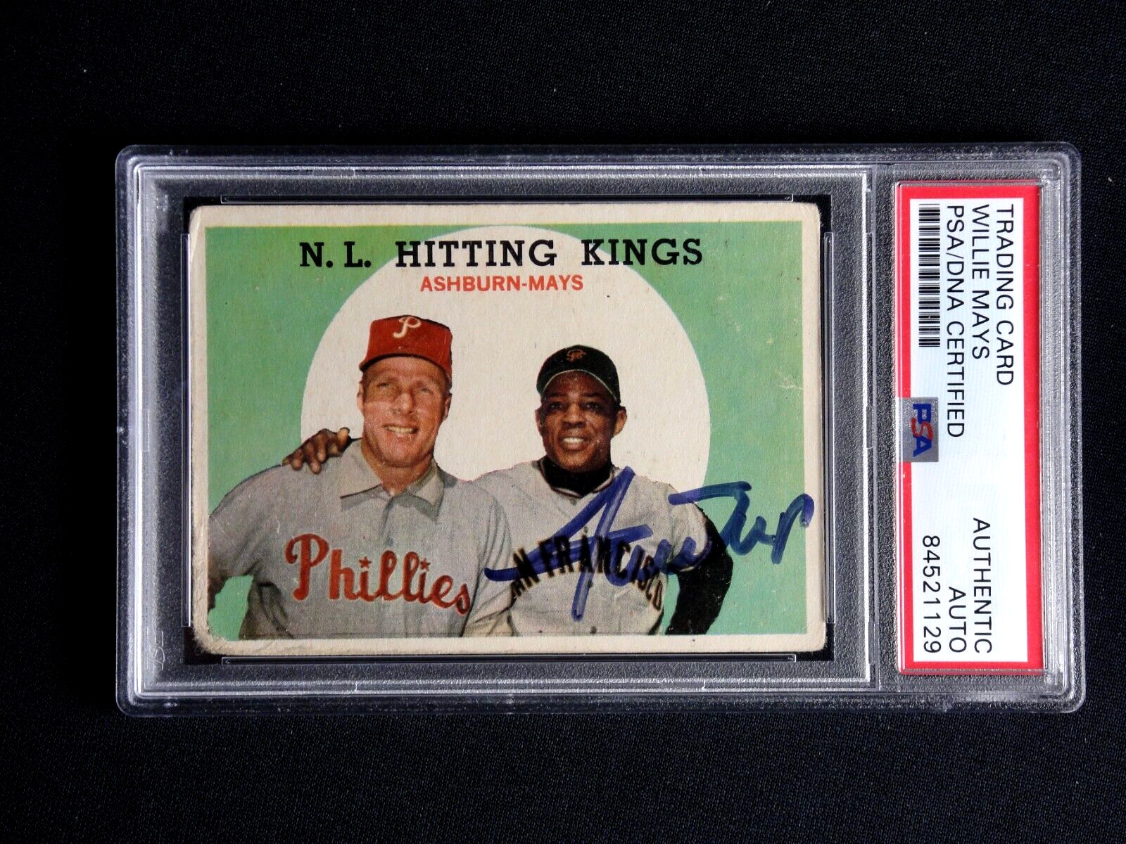 WILLIE MAYS PSA/DNA CERTIFIED AUTHENTIC 1959 TOPPS SIGNED CARD #317 AUTOGRAPH