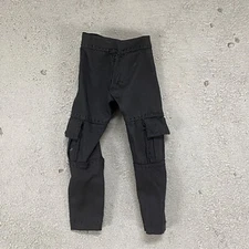SU-CG-BLK: 1/12 Black Cargo Pants for 6" Muscular Body
