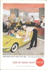1958 Coca Cola Full Color Full Page Vintage Ad National Geographic Magazine