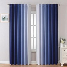 Blackout Curtains  Drapes for Bedroom 52"W x 95"L Pack of 2 Navy Blue
