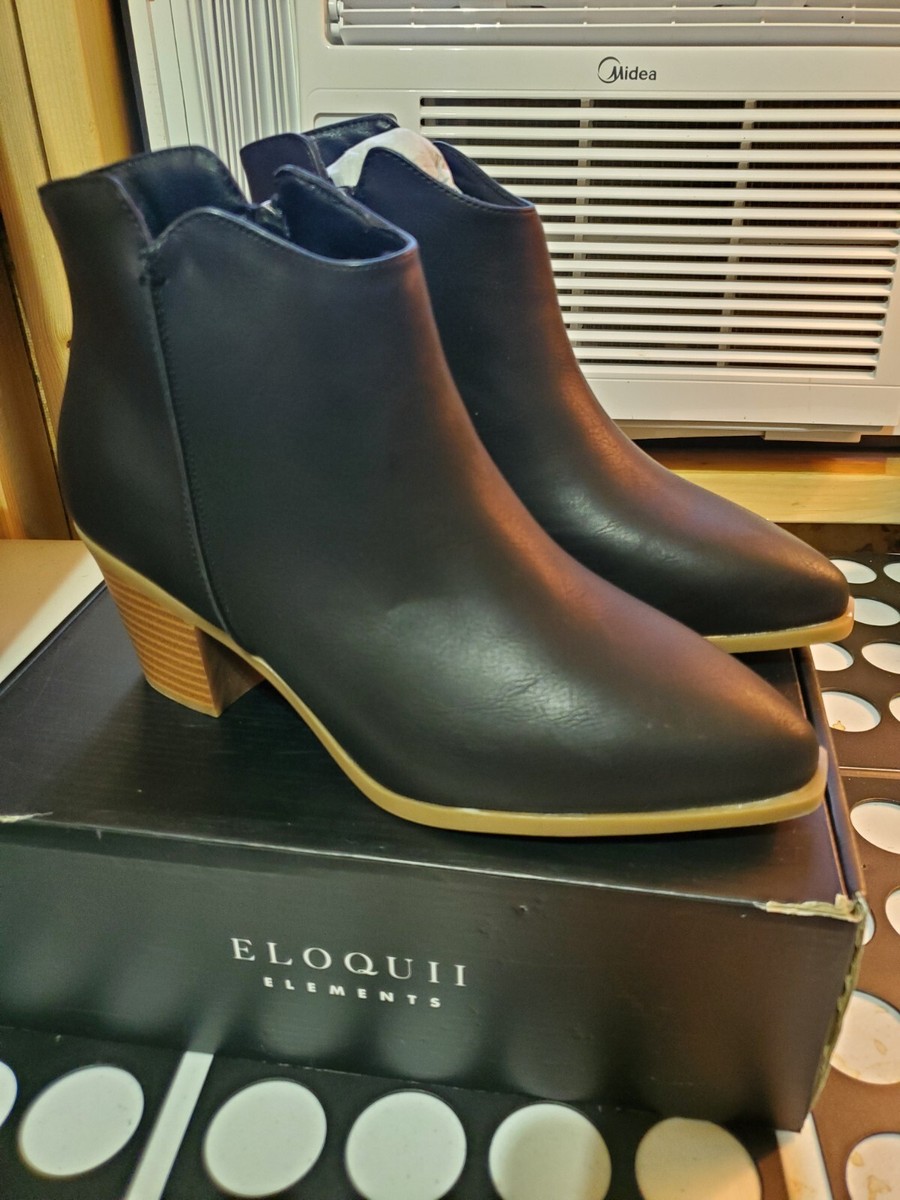 New Eloquii Black Ankle Boot Size 1/2