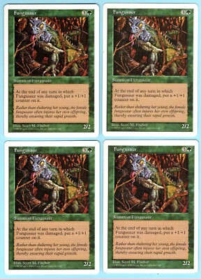 Fungusaur x4 4x 1997 MTG Core Set 5th Edition PLAYSET Green Rare Creature NM AZ1