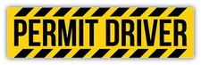 Permit Student Driver Safety Vinyl Sticker Decal