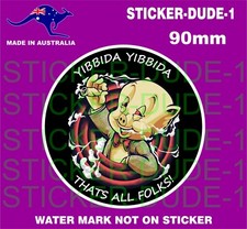 FUNNY STONED PORKY PIG STICKER FOR WELDER TOOLBOX BEER FRIDGE MANCAVE ETC