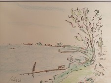 FIORAVANTE SEIBEZZI 1906-1975 TECNICA MISTA FIRMATA ANNI 50 PASTELLI SU BASE LIT