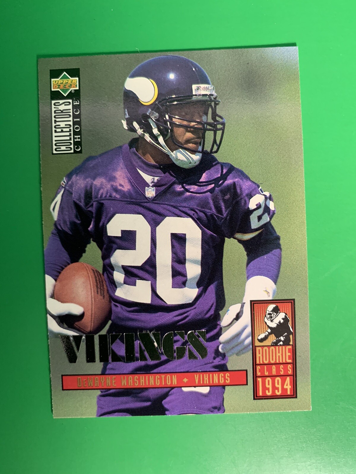 1994 Collector's Choice Silver DeWayne Washington RCL, RC #4 Minnesota Vikings