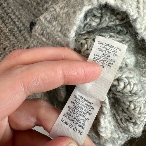 Aerie | Women’s M Medium Grey Chunky Knit Cardigan Sweater - Picture 5 of 6