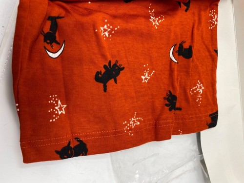 Gap Kids Boy's Long Johns Pajamas Glow-In-The-Dark Size 6 Halloween Orange - Picture 10 of 12