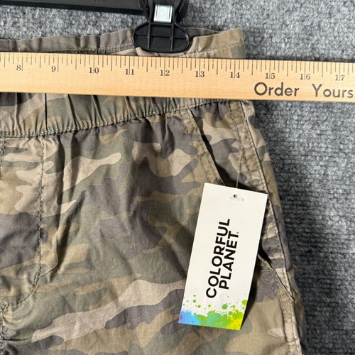 Colorful Planet Camo Shorts Elastic Waist Casual Comfy XXL Camping Scout Summer - Picture 5 of 6