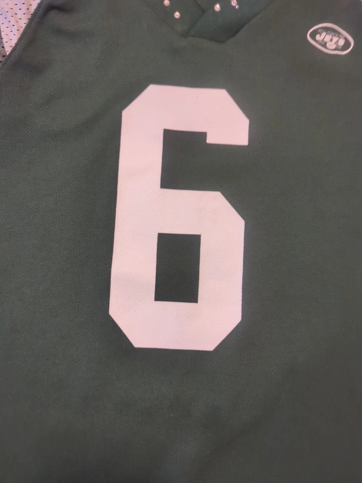Camiseta para mujer New York Jets talla mediana Mark Sanchez #6 camisa Reebok estrás Foto 3 de 4