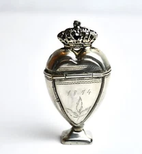 Antique Scandinavian Silver Hovedvandsag,Luktevannshus, Vinaigrette 1874 by IEA