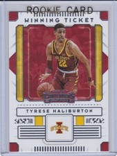 TYRESE HALIBURTON ROOKIE CARD 2020 Iowa State Pacer Basketball WINNING TICKET RC