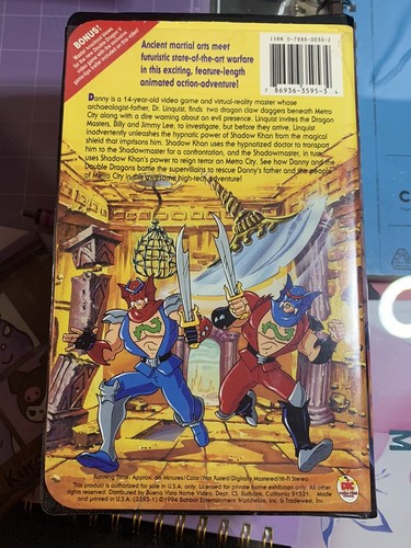 Double Dragon 🐉 - "The Shield of Shadow Khan" (VHS, 1994) RARE! 🔥 - Picture 2 of 5