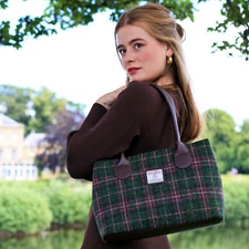 Ladies Harris Tweed Handbag - 100% Wool - Gift for Women - Tartan Shoulder Bag