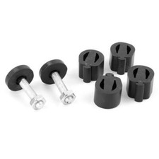 New 83-88 Mustang Adjustable Hood Bumpers 6 Pc Kit